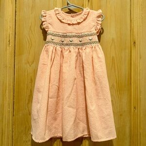 Brandless Smocked Peachy Pink Dress